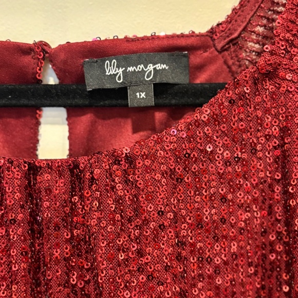 Red Sequin Top - Picture 3 of 6